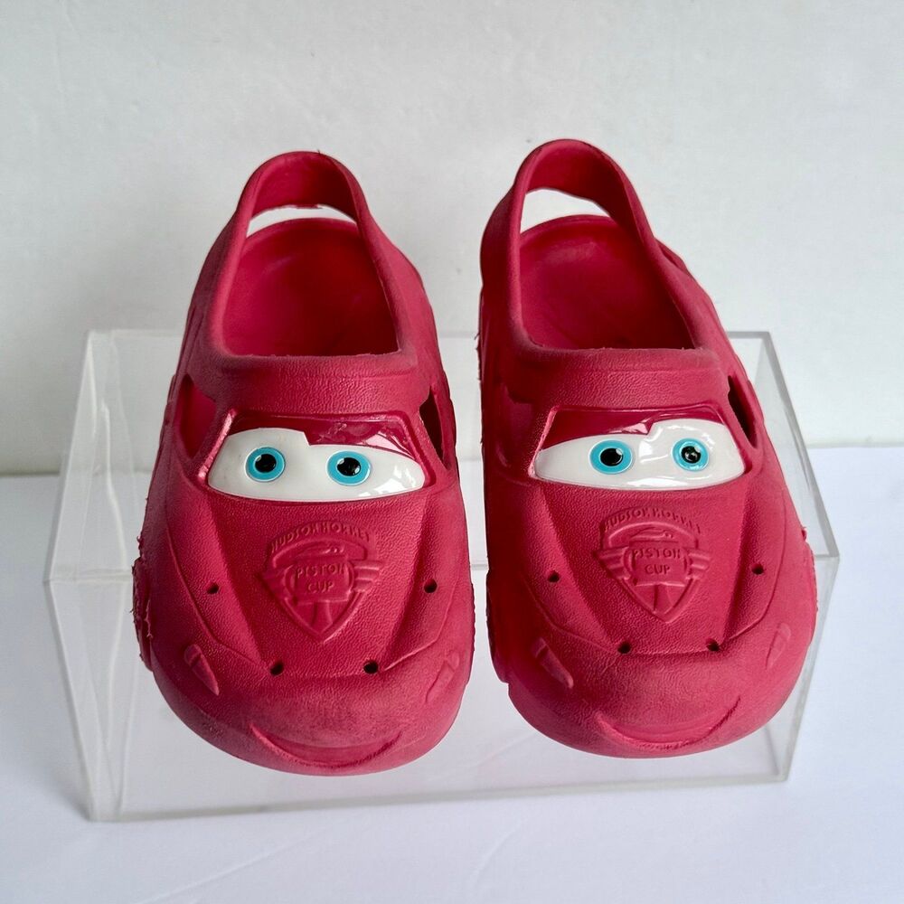 Disney Car Lighting McQueen Boys 9/10 Sandal Shoes Slip Ons Water Shoes Beach
